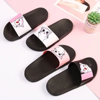 women cartoon cat slippers beach flat slides summer slip on sandals women non slip indoor bathroom ladies flip flops tx102