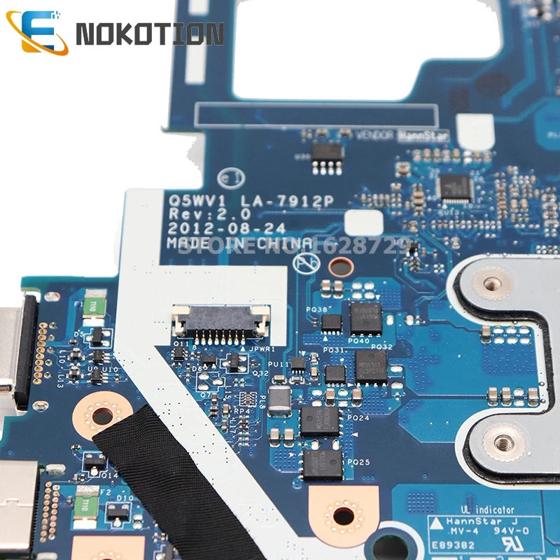 NOKOTION материнская плата для ноутбука acer aspire V3-571 V3-571G E1-571G DDR3 NBRZP11001 LA-7912P GT640M графика