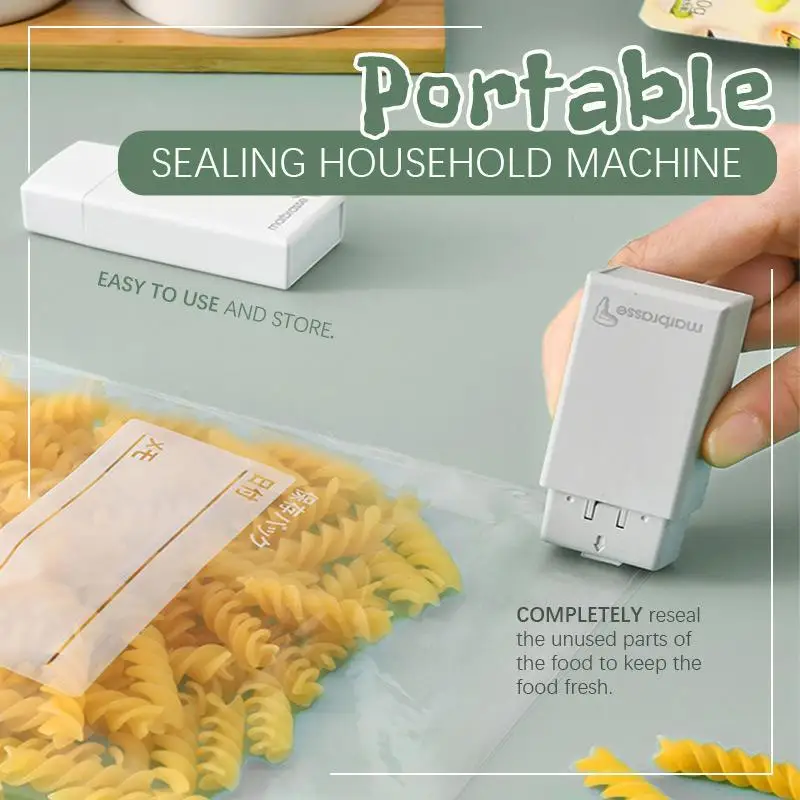 

Portable Mini Sealing Machine Kitchen Storage and Organization Household Sealing Food Clip Heat Sealer for Kitchen Convenience