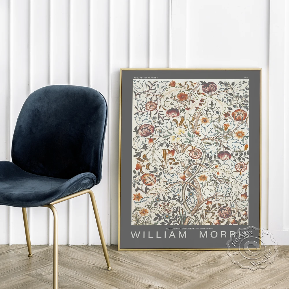 Выставка Уильяма Морриса музейный плакат естественный цветочный узор