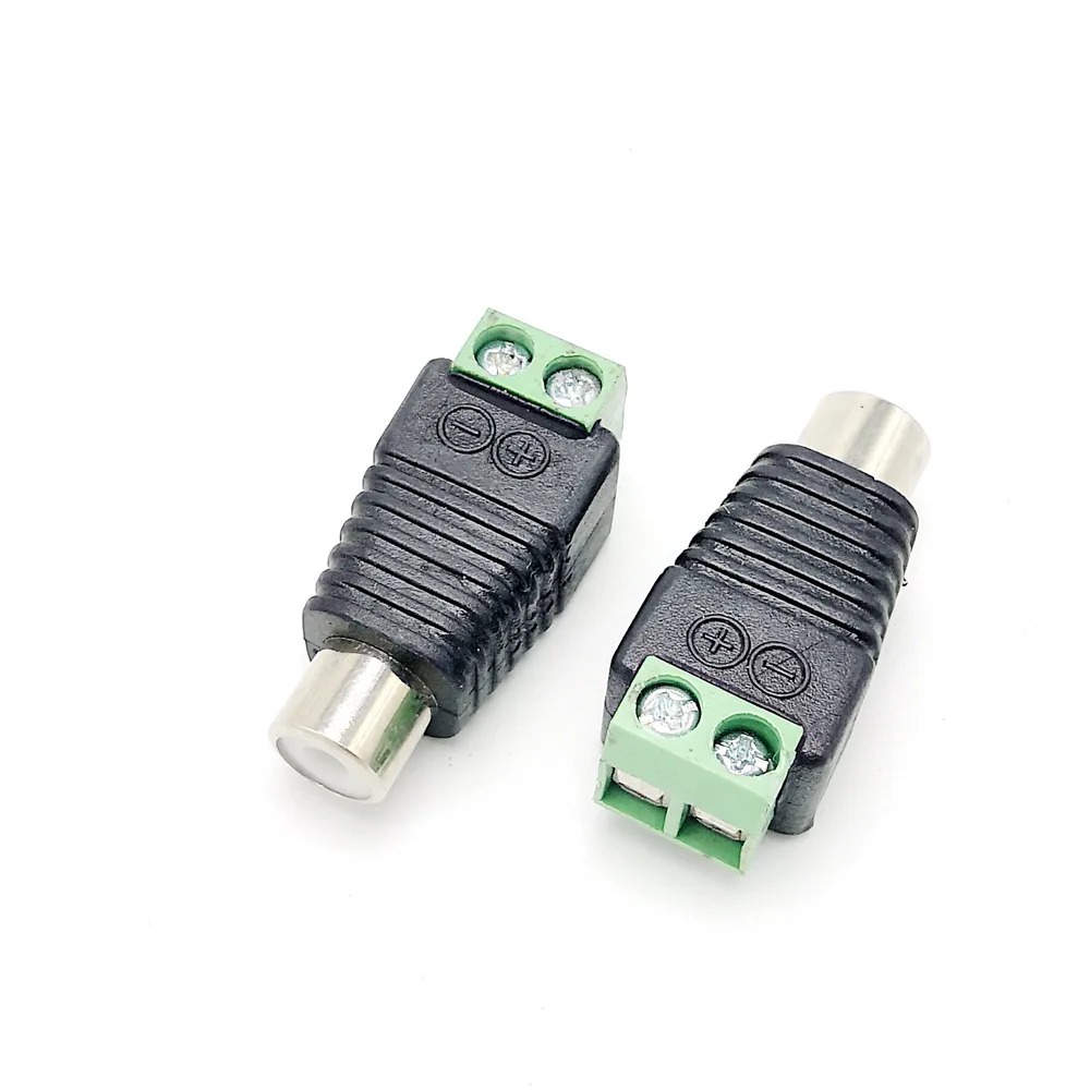 10 шт . Solderless RCA разъем DIY винт замок кабель адаптер для аудио или видео |
