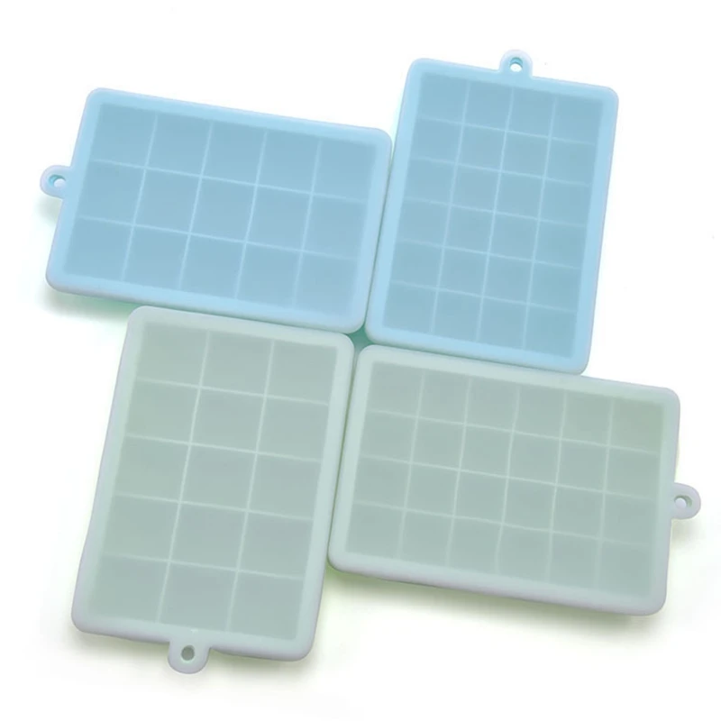 15/24 кубов Пищевой Силиконовый поднос для льда дома с крышкой DIY Форма квадратная