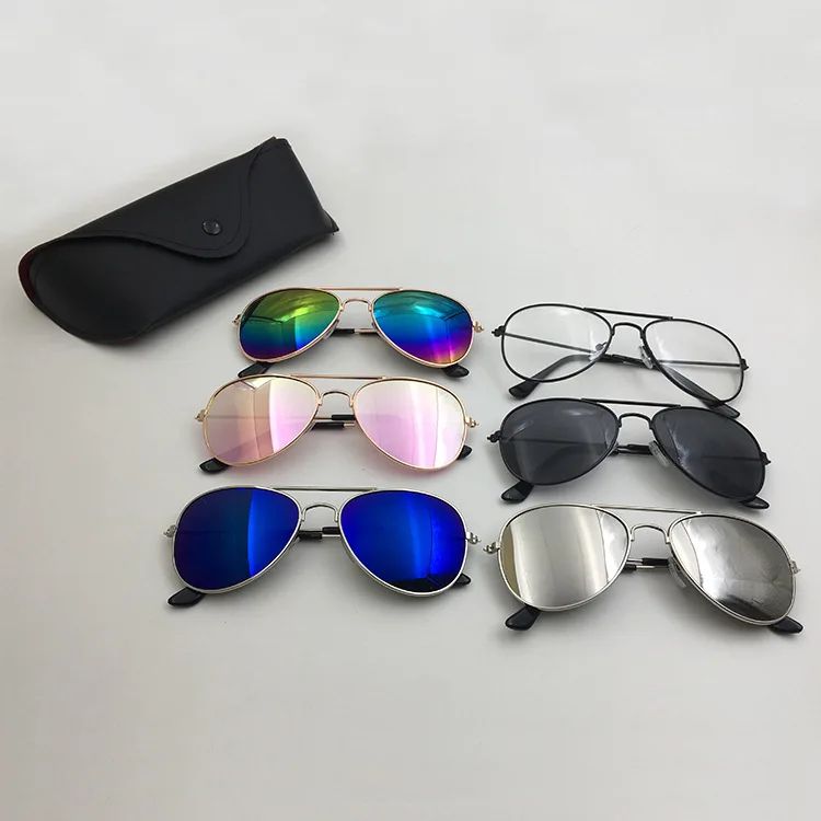 

3026 Metal Aviator Glasses Ocean Night Vision Goggles Fashion Sunglasses Trend Children Sunglasses UV400