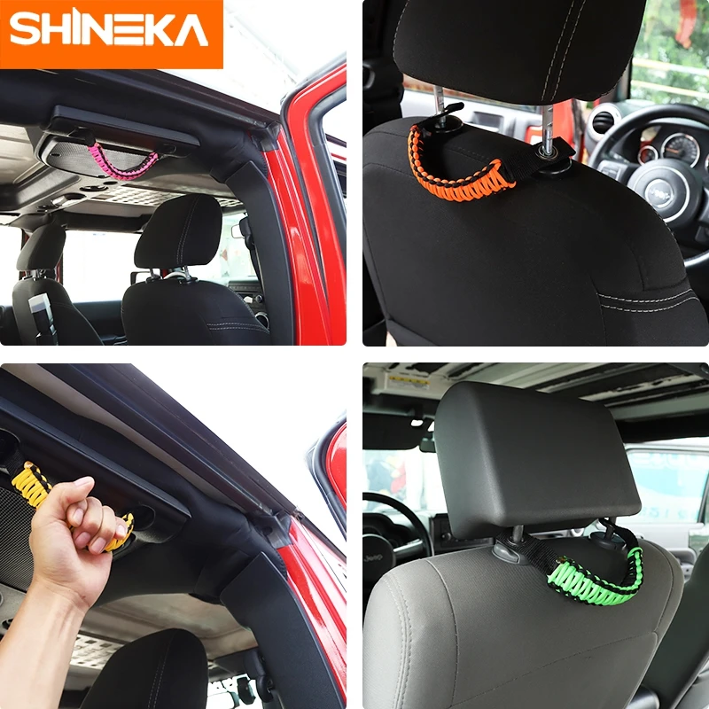 Внутренние аксессуары SHINEKA для Jeep Wrangler JK 2007-2017 верхняя ручка автомобиля с