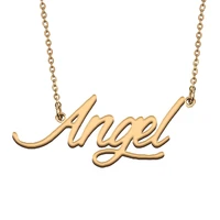 angel custom name necklace customized pendant choker personalized jewelry gift for women girls friend christmas present