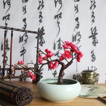 Artificial Silk Flowers Japan Plum Cherry Blossoms Fake Flowers flores Sakura Tree Branches Wedding Home Room Decoration