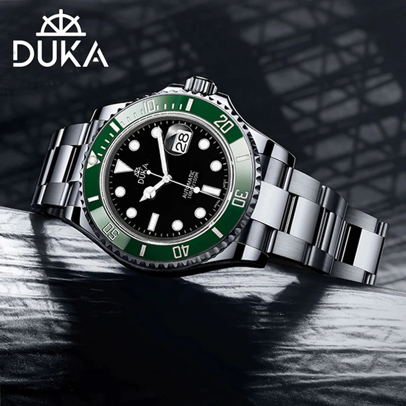 

DUKA 40mm Mens Watches Top Luxury NH35A Automatic Mechanical Wristwatches Sapphire 10Bar Waterproof Luminous Clock Montre Homme