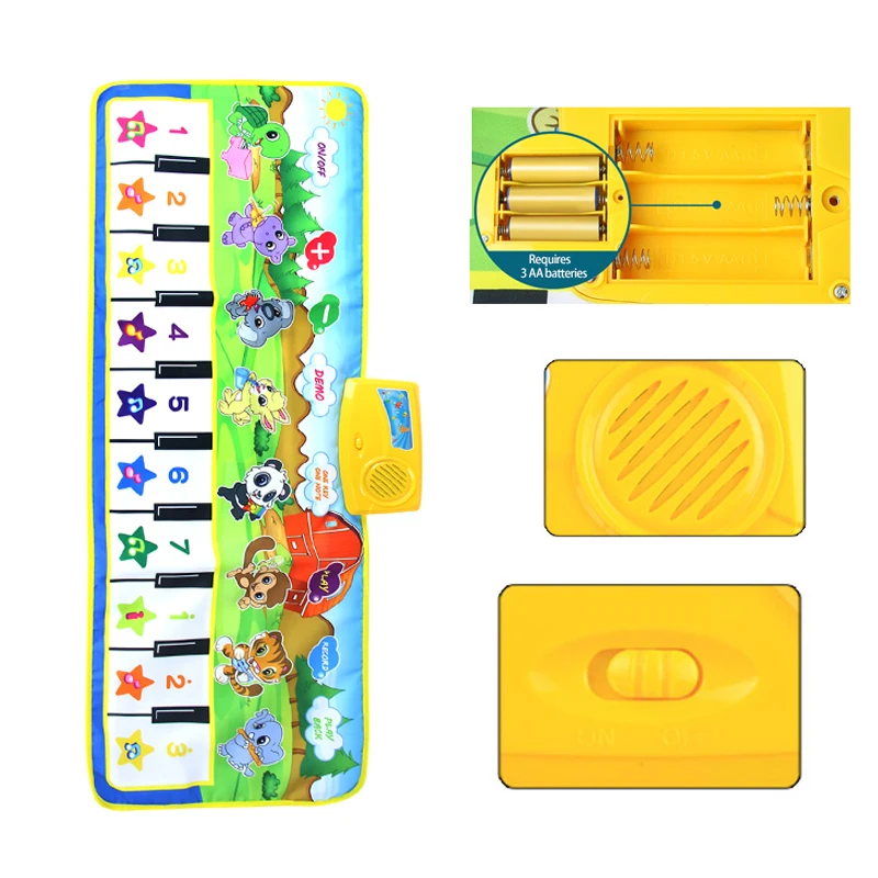 

16 Styles Musical Mat with Animal Voice Baby Piano Playing Carpet Music Game Instrument Toys Early Educational Toy For Kids Gift