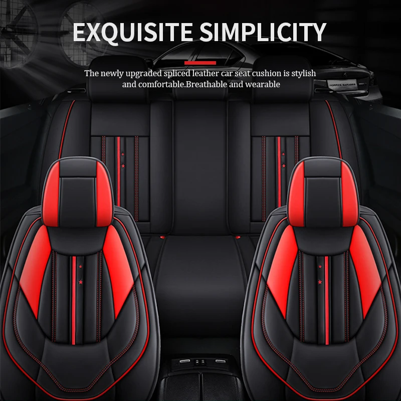 Чехлы для сиденья автомобиля из экокожи мягкая текстура водонепроницаемый