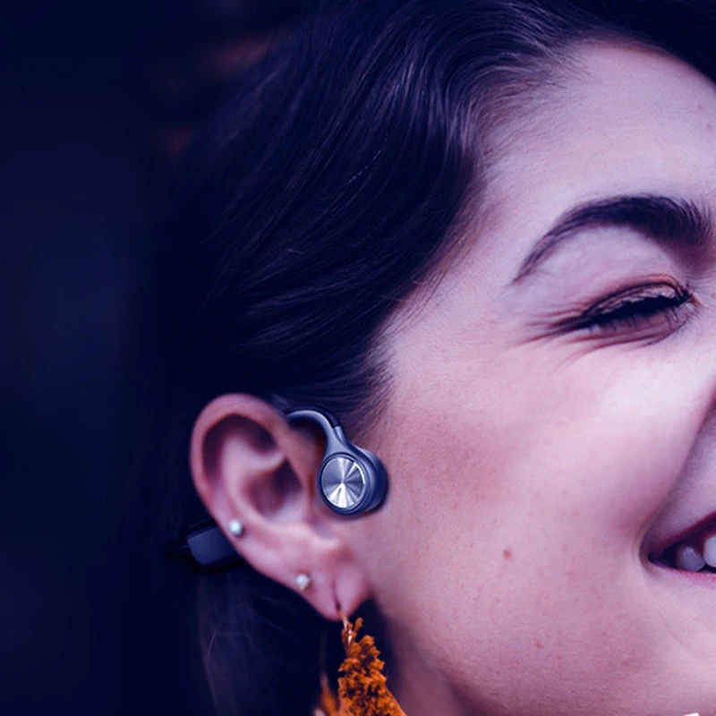 Серый E9 костной проводимости Bluetooth гарнитура беспроводная Bluetooth 5,0 открытый бинауральные стерео костной проводимости наушники спортивные портативные