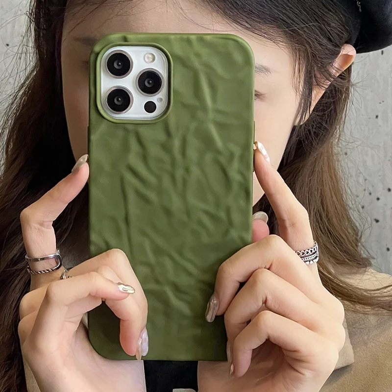 

Retro Matcha Green Art Tin Paper Pattern Case For iPhone 11 13 12 Pro Max XS XR X Mini 8 7 Plus Cool Soft Silicon Phone Cover