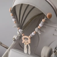 baby stroller toys elephant infant bed hanging rattles toy make noise pacifier clips baby toddler teether baby sensory rattles