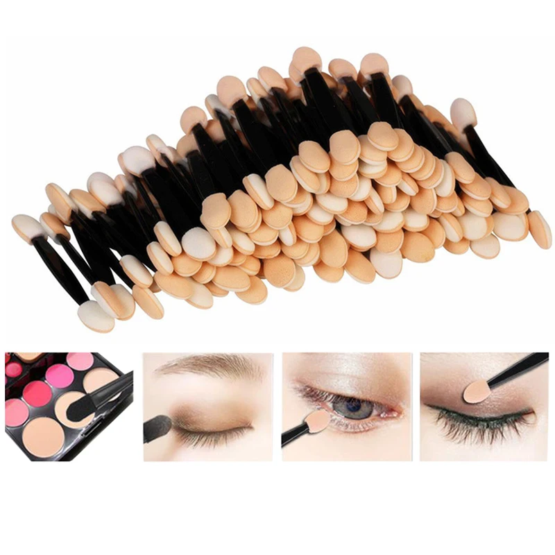 30PCS Disposable Eyeshadow Brushes Kits Dual Sided Sponge Nylon Sets Eye Shadow Makeups For Cosmetic Applicator | Красота и здоровье