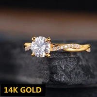 european and american fashion twisted inlaid zircon ring with 14k gold plated ring bracelet