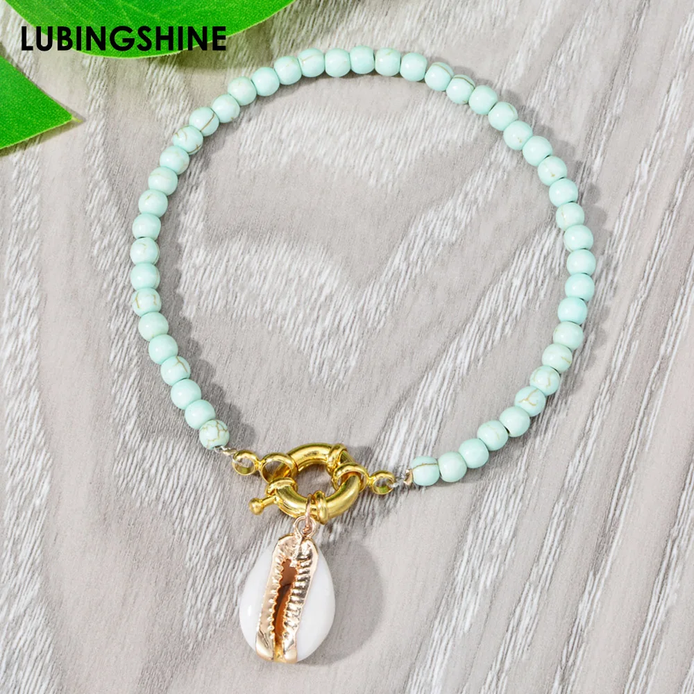 Богемные Подвески в виде ракушек браслет ручной работы красочные браслеты из