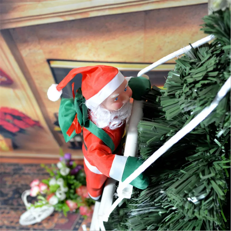 

Новогодний подарок 2022, лестница для скалолазания, Санта-Клаус, Рождественское украшение для дома, украшения для рождественской елки, кукла ...