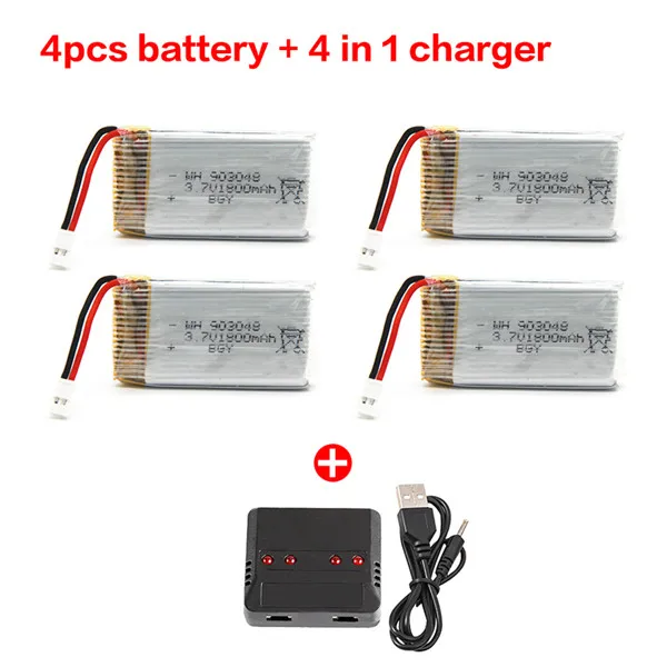 4battery 1charger KY601S батарея 3,7 в 1800 мАч Lipo батарея Квадрокоптер KY601S Радиоуправляемый Дрон зарядное устройство 4 в 1 игрушки аксессуары Запчасти - Цвет: 4battery 1charger