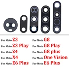 Стеклянный объектив задней камеры 2 шт. для Moto One Vision Fusion Hyper Zoom X4 Z4 G8 E6 Play G9 Plus G8 Power Lite на клейкой основе