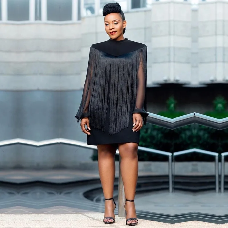 

2022 New Spring summer Women Dress Solid Color Chiffon Long Sleeve Tassel Dress Two-piece Skirt Suit Office Ladies Sexy Casual