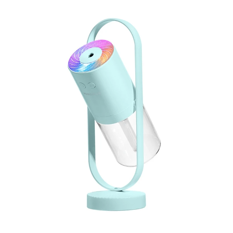

Q1QD 360 Degree Rotary Air Humidifier Colorful LED Light USB Rechargeable Projection Lamp Luminous Mist Maker Diffuser
