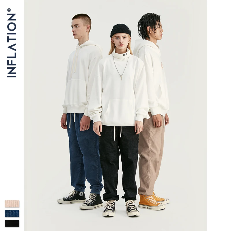 Мужской вельветовый комбинезон INFLATION Design зимние свободные однотонные штаны