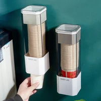 household water dispenser paper cup holder non perforated with storage box disposable cup shelf cup extractor cup dropper