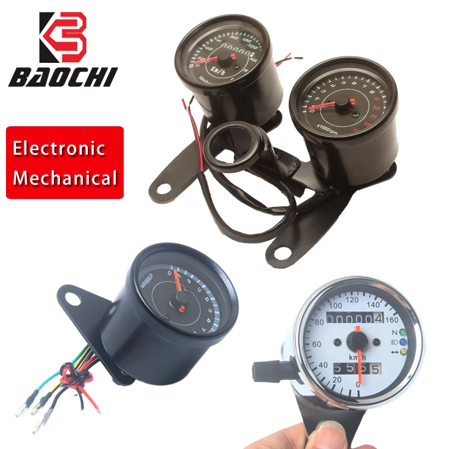 Универсальный цифровой спидометр для мотоцикла одометр Techometer датчик двойной