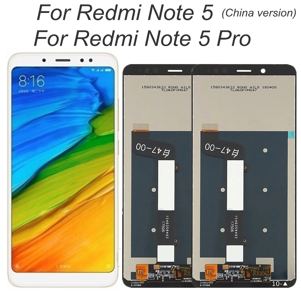 

FOR Xiaomi Redmi Note 5 Pro LCD Display Touch Screen Digitizer Assembly Replacement For Redmi Note5 Snapdragon 636