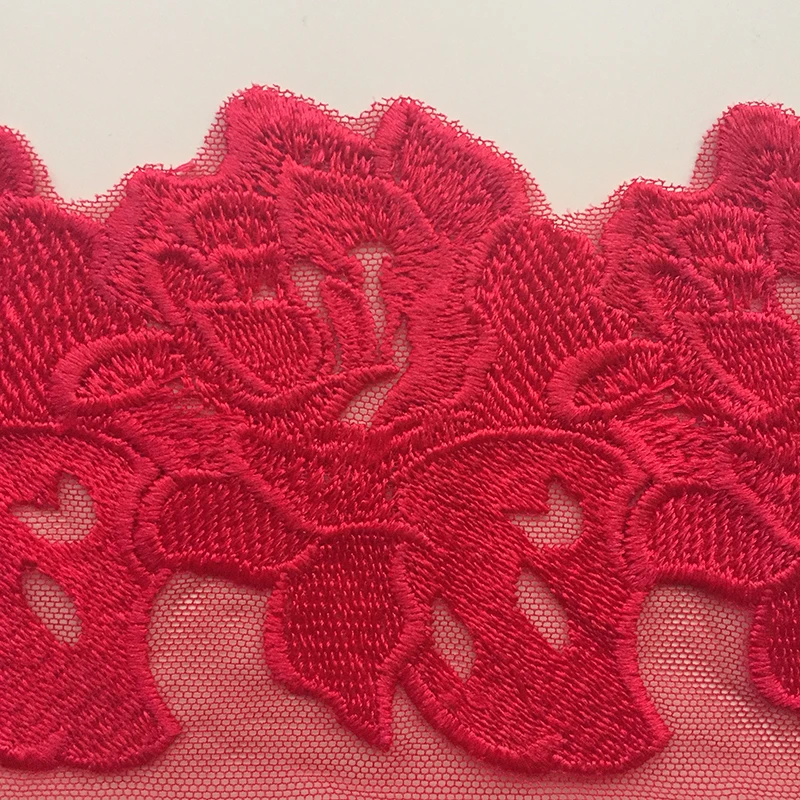 1 ярд красная кружевная отделка сделай сам украшение для волос ручной работы