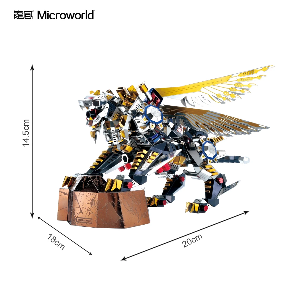 3D модели Microworld летающий тигр модель сделай сам лазерная резка пазл бочка