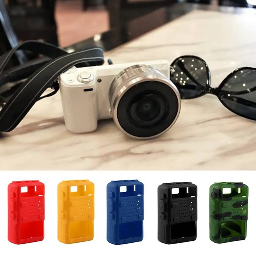 Bright Colors Soft Silicone Rubber Chic Walkie Talkie Case Holster Cover for Baofeng UV-5R/A/B/C/D |