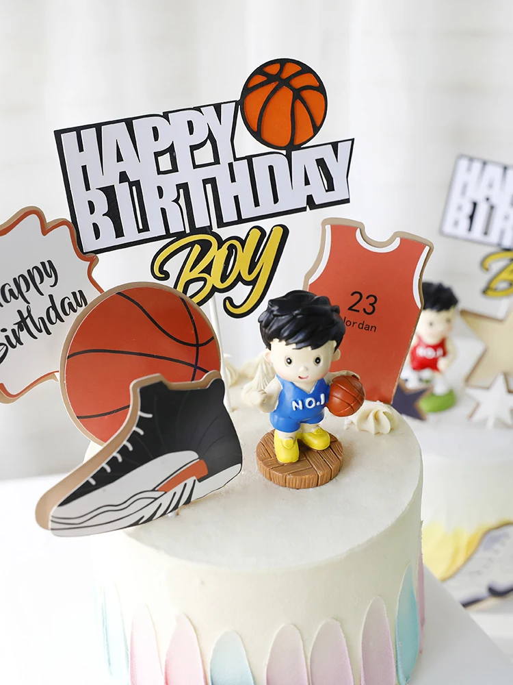Футбол баскетбол спортивный Тип торт Топпер Для детей день рождения поставки