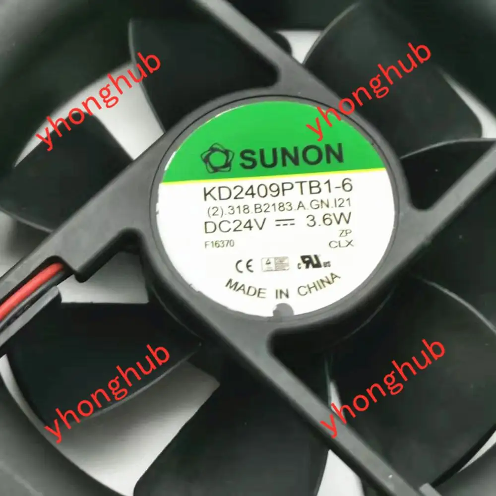 SUNON KD2409PTB1 6 (2).318.B2183.A.GN.121 постоянный ток 24 В 3 Вт 92x92x25 мм 2 проводной Вентилятор