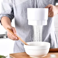 plastic cup shape electric flour sieve mechanical hand held sifter shaker cakes sugar mesh sieve baking tools kitchen gadgets