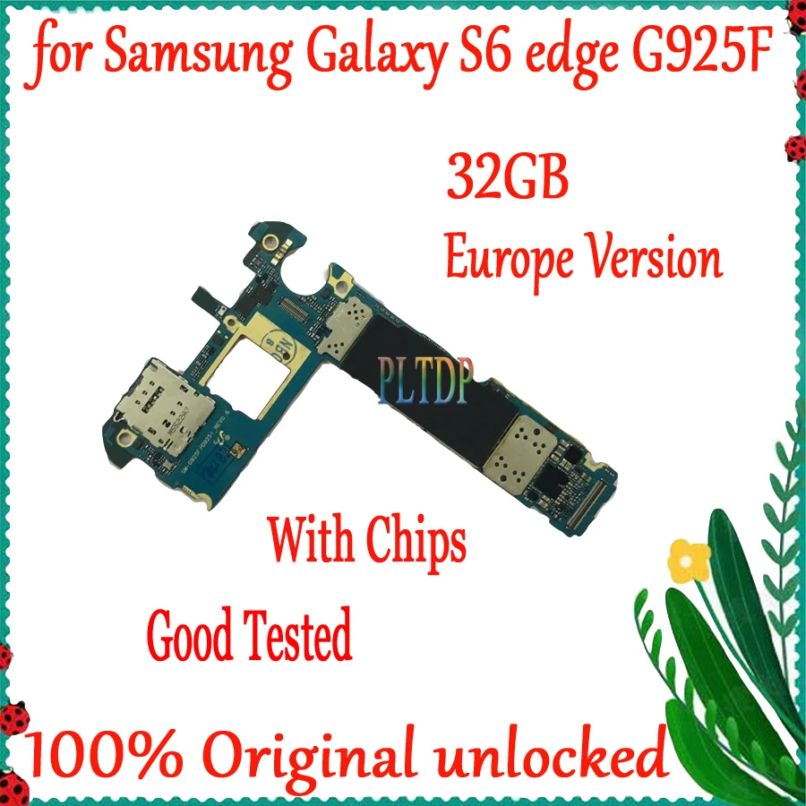 С системой Android для материнской платы Samsung Galaxy S6 edge G925F 32 ГБ европейская версия 100%