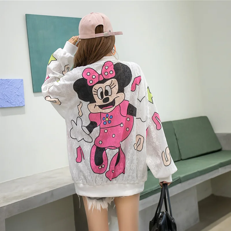 Куртка Женская бейсбольная с принтом Микки Маус | одежда