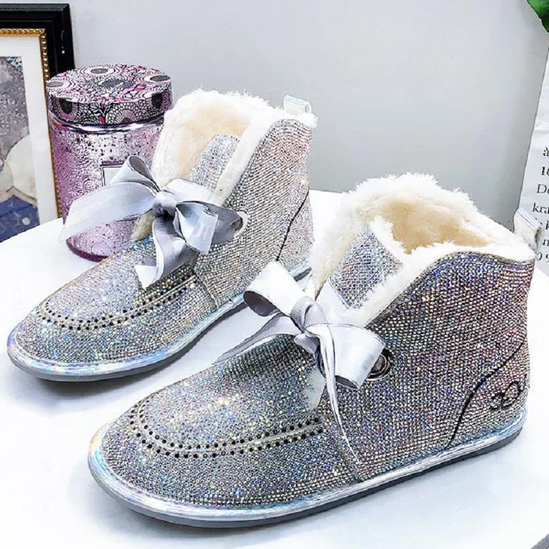 Европейский стиль Новинка зимние женские короткие ботинки без шнуровки с