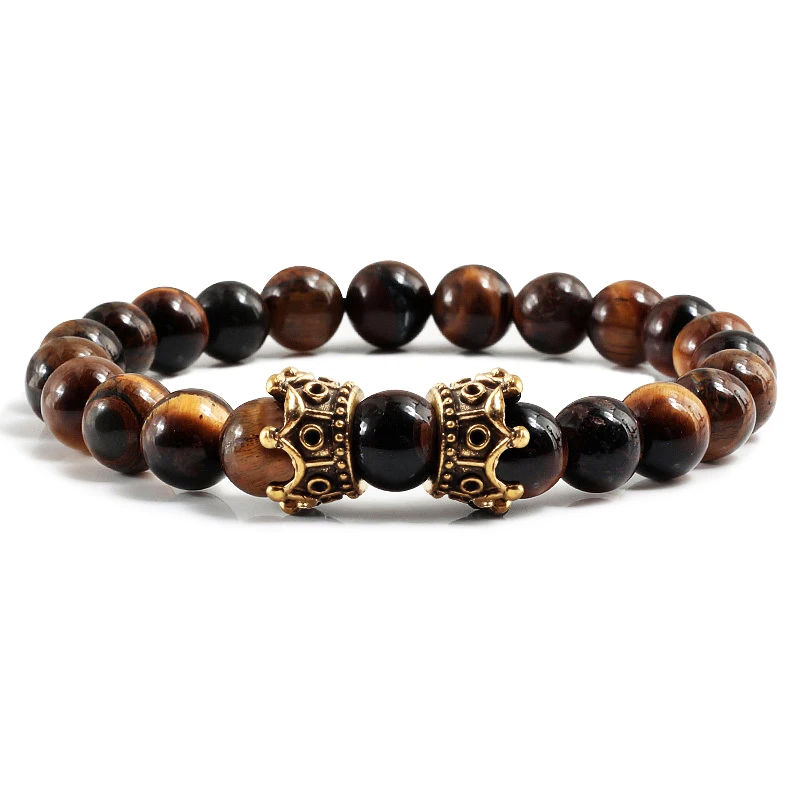 Модные гибкие браслеты золотистого/серебристого цвета с короной и тигровыми