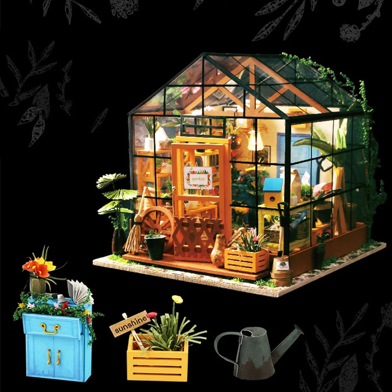 3D Деревянный кукольный домик игрушки миниатюрная модель сделай сам строительные