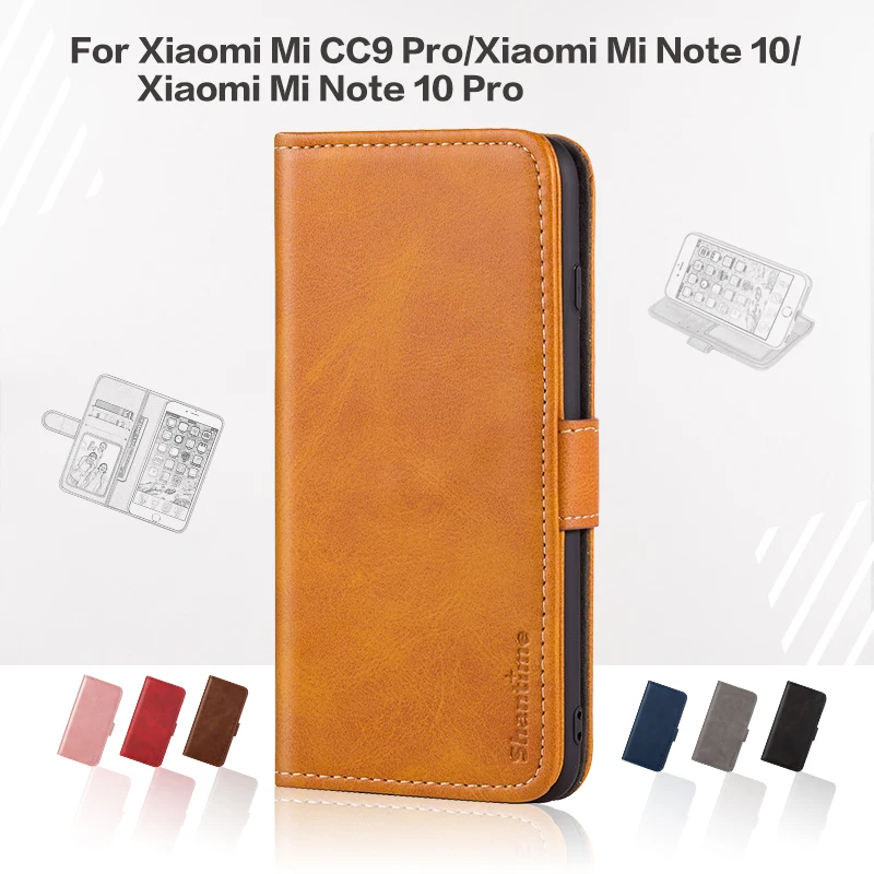 Флип чехол для Xiaomi Mi CC9 Pro роскошный кожаный с магнитным бумажником телефона Note 10