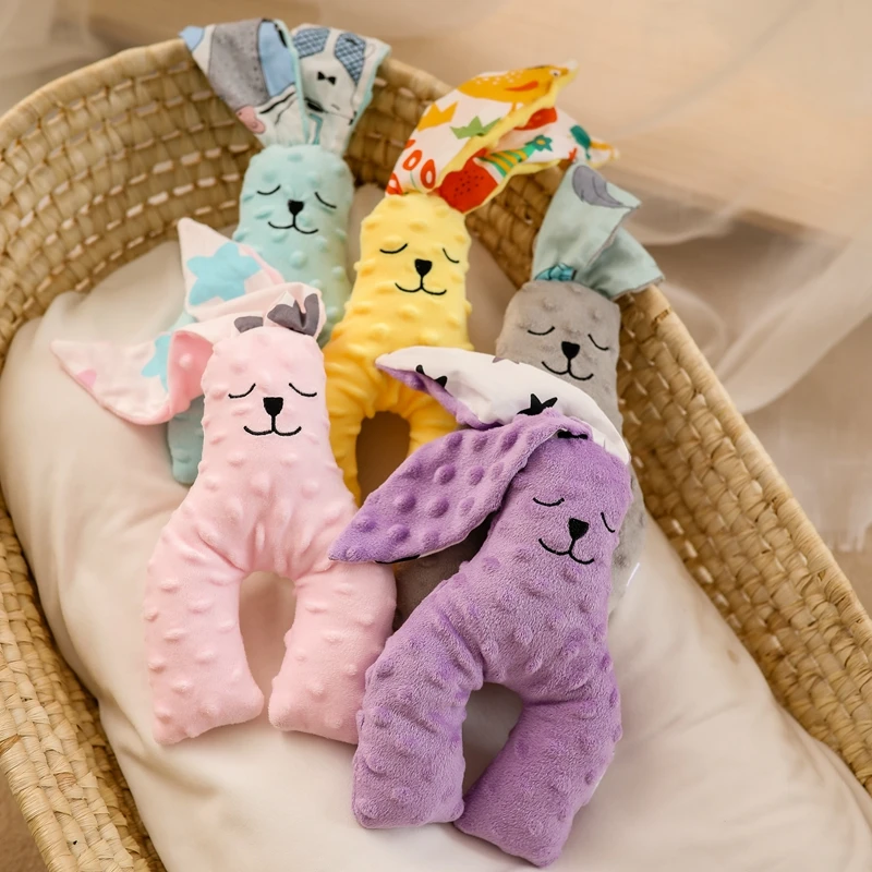 

5 Colors Cute Rabbit Stuffed Plush Doll Toys PP Cotton Soft Animals Plush Toys Pillow Kids Sleeping Back Cushion Accompany Doll