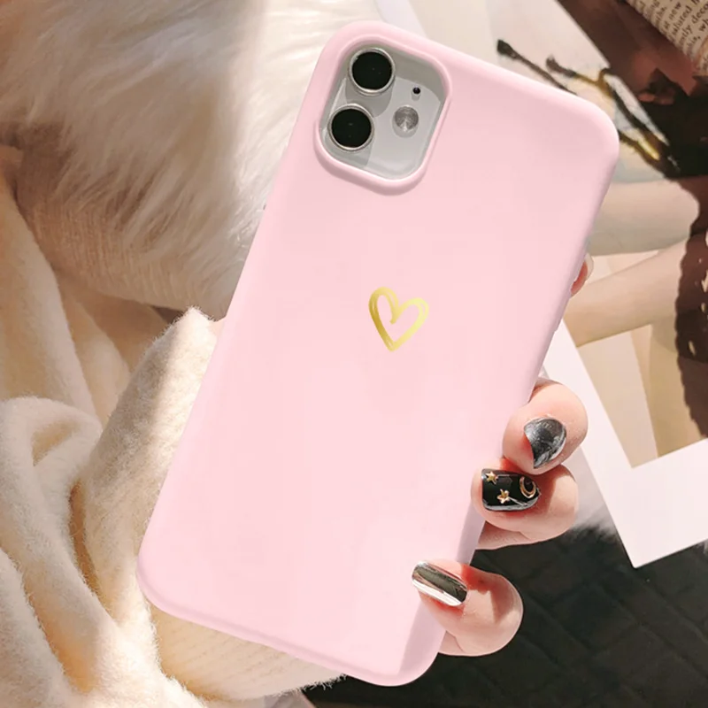 Золотой чехол с сердечками для Huawei Honor 20 8X 10 Lite 10i 20i Y6 Y7 Y9 Prime 2019 P20 P30 P40 Pro E Mate мягкий |