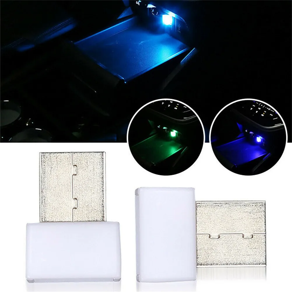 

2pcs Ambient Light ABS Colorful Convenient To Carry Mini USB LED Sound Control