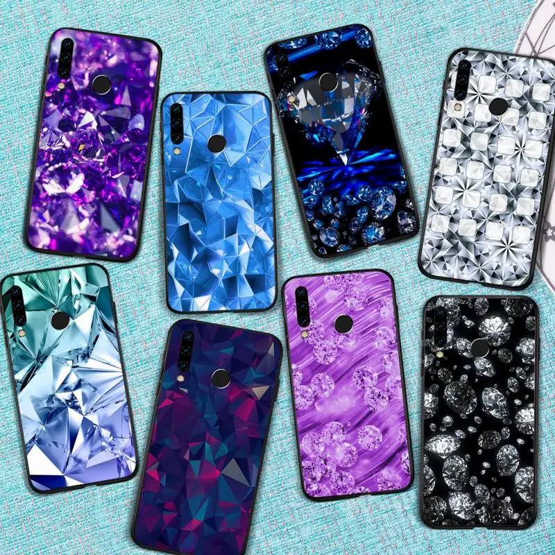 

Diamond pattern painted bling Phone Case For Huawei Enjoy 7 7s 8 8e 9 9e 10 plus P8lite 2017 Honor 5a view9 play 3e