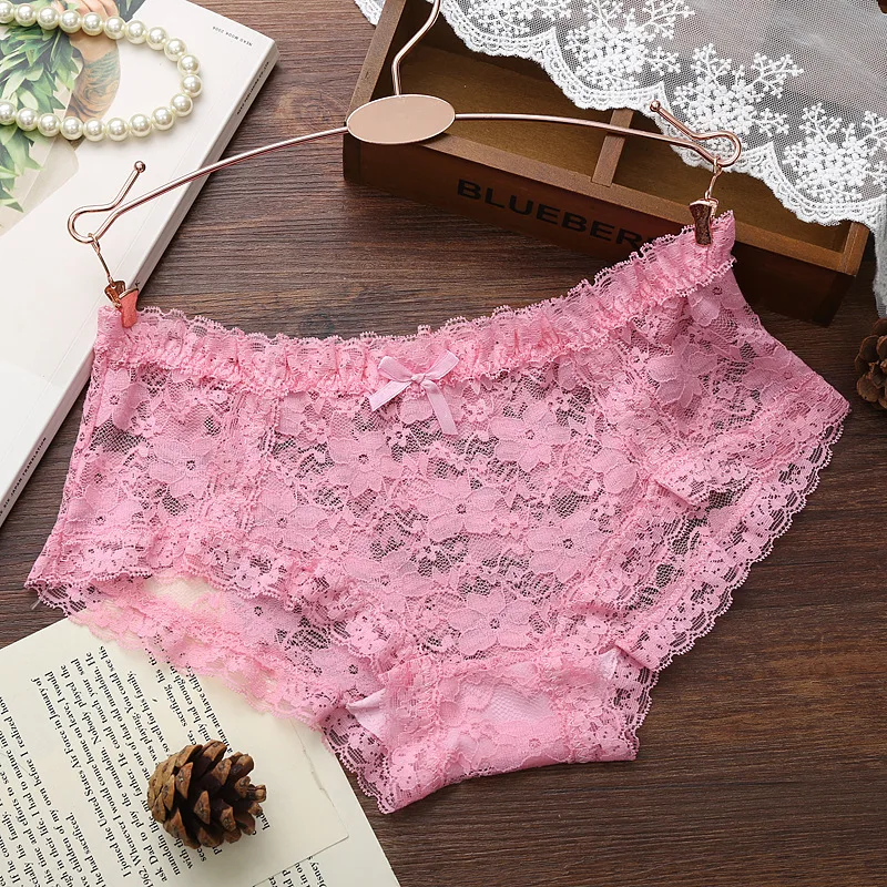 Factory direct sales Taobao explosive lace screen rose sexy cute underwear ladies elastic triangle comfortable |