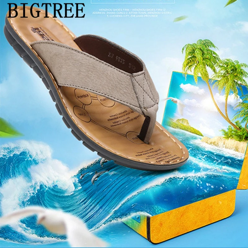Пляжные вьетнамки Дизайнерская обувь для мужчин Шлепанцы из натуральной кожи