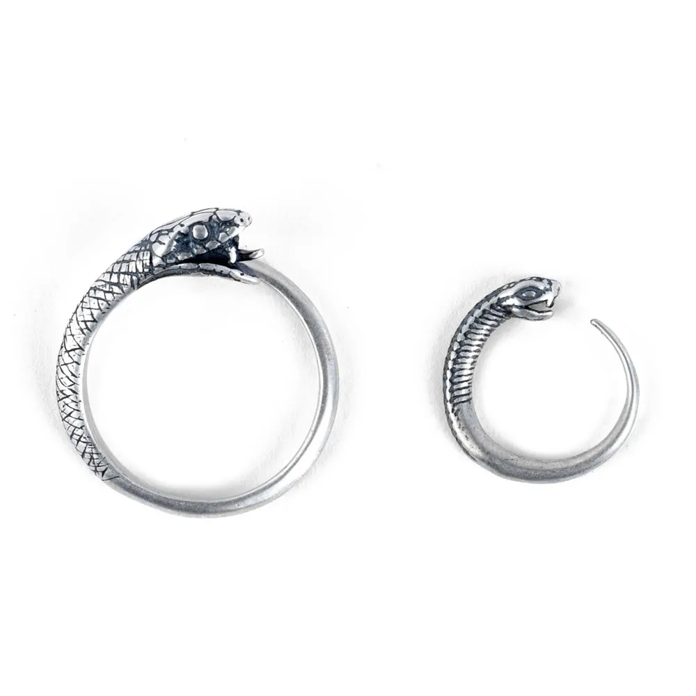 

BOCAI S925 Sterling Silver Charm Rings 2021 Popular Hollow Retro Snake Hand Ornaments Pure Argentum Jewelry for Women and Men