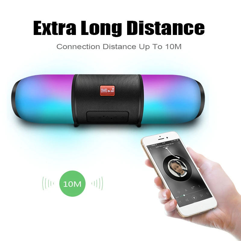 

Smart bulb colorful lights waterproof bluetooth speaker dual speaker card U disk outdoor portable wireless mini speaker with FM