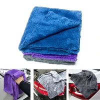 premium super absorbent microfiber car detailing towel ultra soft edgeless towel perfect for car washing drying 40x40cm 350gsm