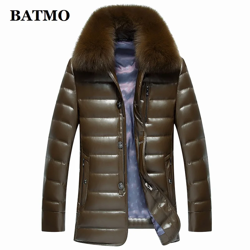 Batmo 2019 Новое поступление зимние высокого качества из натуральной кожи 90% белый